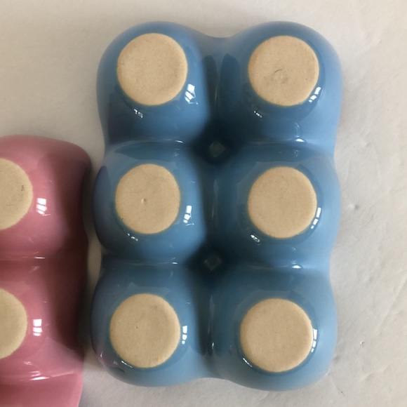 Ceramic Pink And Blue Egg Carton Holders - Picture 9 of 11